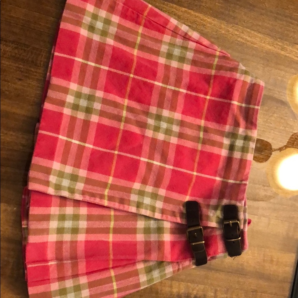 Pink Plaid Burberry pleated skirt
